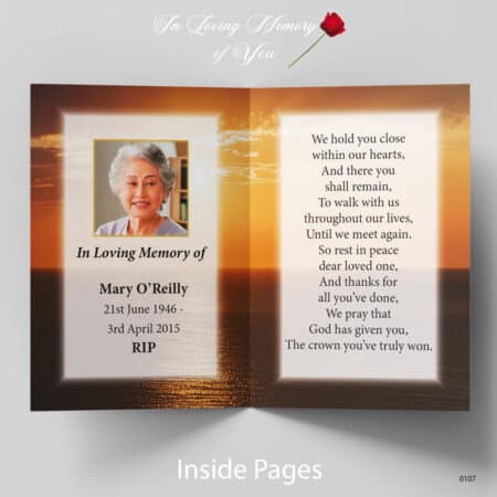 Memorial Card 0107 - Centre Pages
