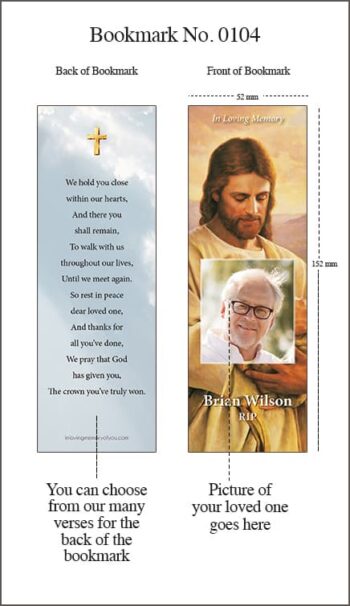 Memorial Bookmark Style 0104 Jesus